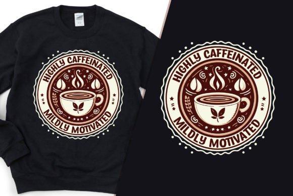 Caffeinated Vs Motivated SVG Graphics for T-Shirt Designs