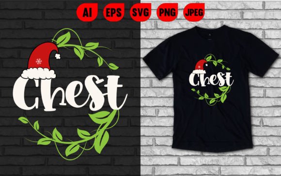 Chest Christmas T-Shirt Graphics & Designs