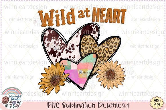 Cow Western Love Heart Valentine Flower Graphics
