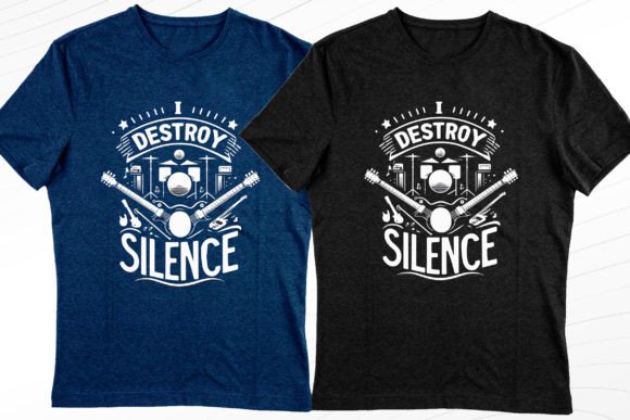 I Destroy Silence Cool T-Shirt Design: Graphics & T-Shirt Designs