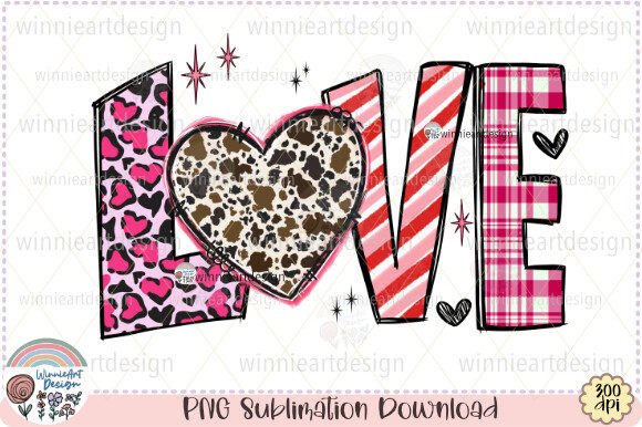 Love Valentine Heart Doodle Letter Cute