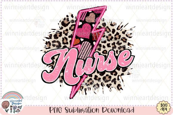 Nurse Valentine Vibes Lightning Bolt PNG: Graphics for T-Shirt Designs