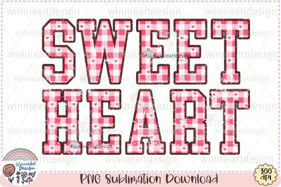 Sweet Heart Retro Valentine Varsity PNG: Graphics for T-Shirt Designs