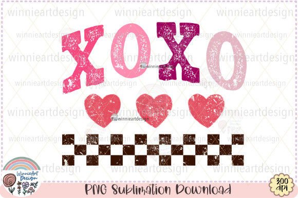 Xoxo Hearts Retro Valentines Day PNG Graphics Review